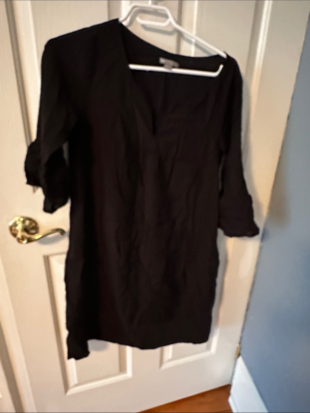 GAP Black V-Neck Three-Quarter Sleeve Tunic